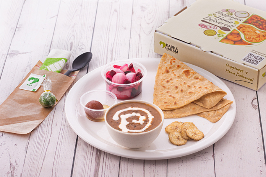 Dal makhni paratha meal