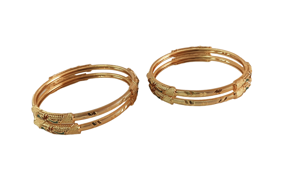 Gold Plated Bangles Set For Women (Pack of 4) view 2