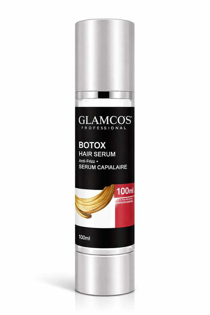 Glamcos Professional Botox Hair Serum | Anti-Frizz, Smoothening & Repair | Restores Damaged Hair | Salon Finish Shine