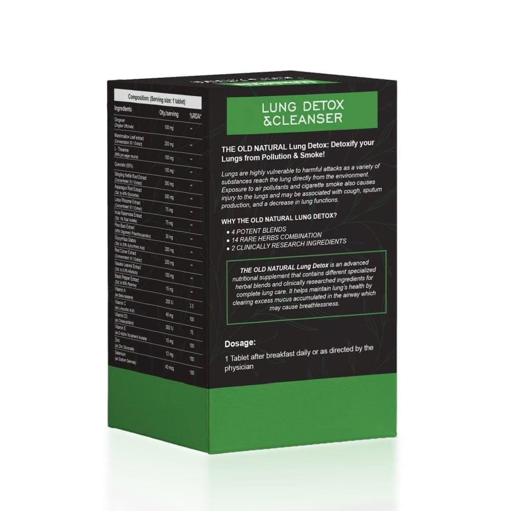 Lungs detox Unique Formulation for Smoking & Pollution Relief 60 Tablets view 2
