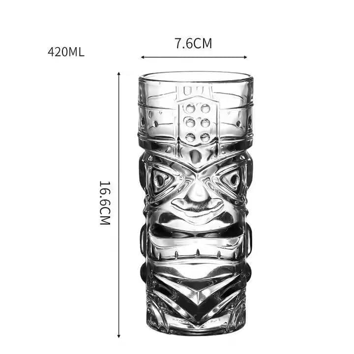 Beer Mug | 400 ML | Modern Bar Tiki Glasses | Premium Crystal Clear Glass | Cocktail Cup | Perfect for Whiskey, Wine, Juice, mocktail view 2