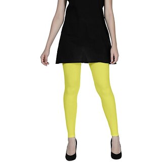 SHE PURE LUXURY WEAR Ankle Length Ethnic Wear Legging (Yellow, Solid) view 2
