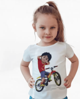 Ikkay Fashion Boys & Girls Cartoon/Superhero Polycotton Regular T Shirt (White, Pack of 1)