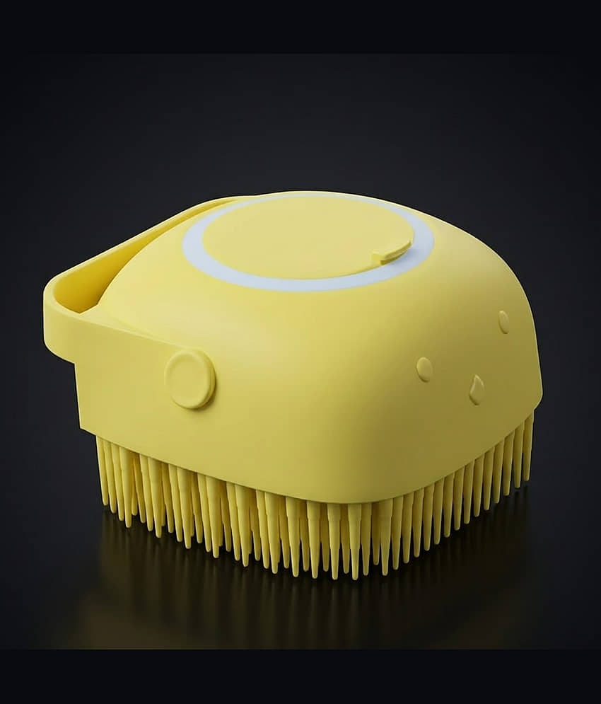 Silicone Bath Brush with Soap Dispenser | Soft Body Cleaning Scrubber for Shower & Bathroom Use | Handheld Skin Cleaning Massage Brush for Men Women view 2