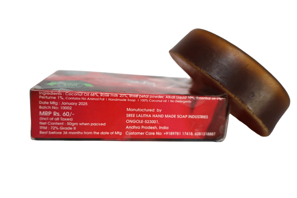 Rose Natural Handmade Organic Moisturizing Bath Soap Bar view 2
