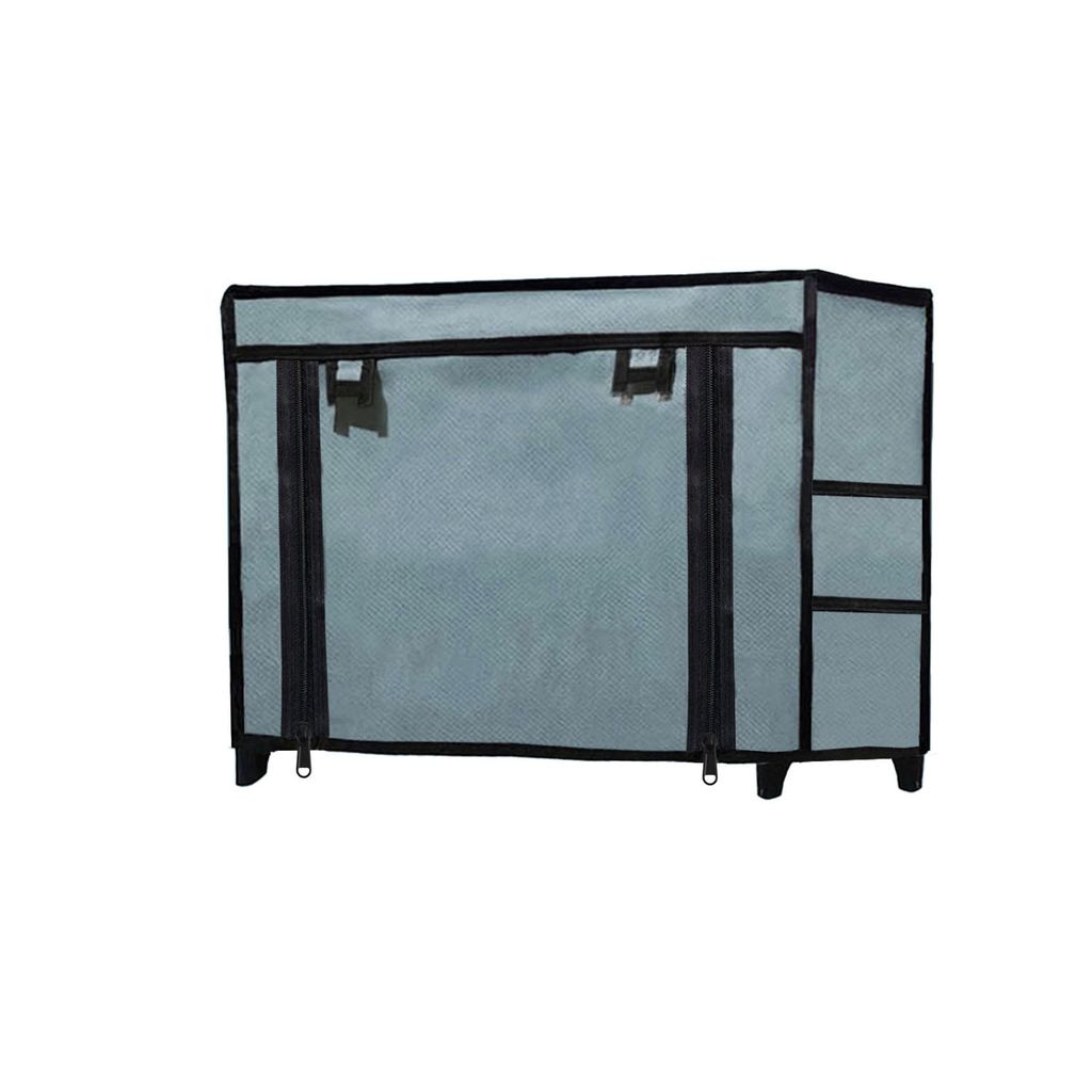 Dustproof Portable Fabric Shoe Rack Organizer | 2-Tier Shoe Storage view 2