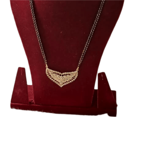 Gold Plated Traditional Indian Mangalsutra Necklace for Women view 2