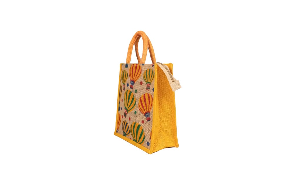 Jute Lunch Bag for Kids - Reusable and Eco-Friendly Tiffin Bag view 2