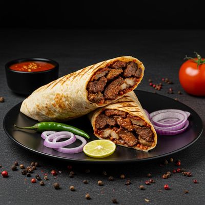 Beef Mutton Rumali Roti Shawarma Grilled