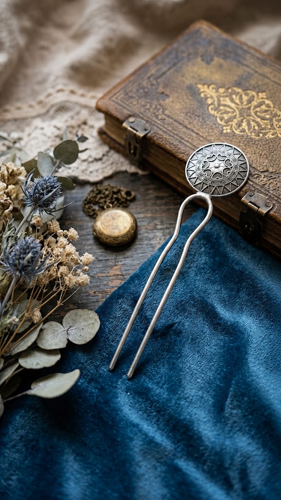 Handmade Oxidised Silver Premium Stainless Steel Foldable Drinking Straws with Cleaning Brush view 2
