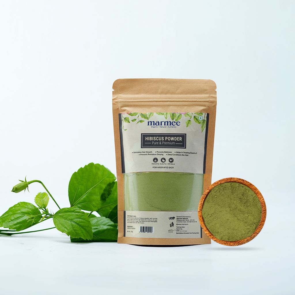 Marmee Hibiscus Leaf Powder – 100% Natural Hair Care for Strong & Healthy Hair view 2