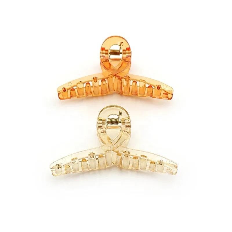 Transparent Hair claw clips combo pack of 6 pcs medium size view 2
