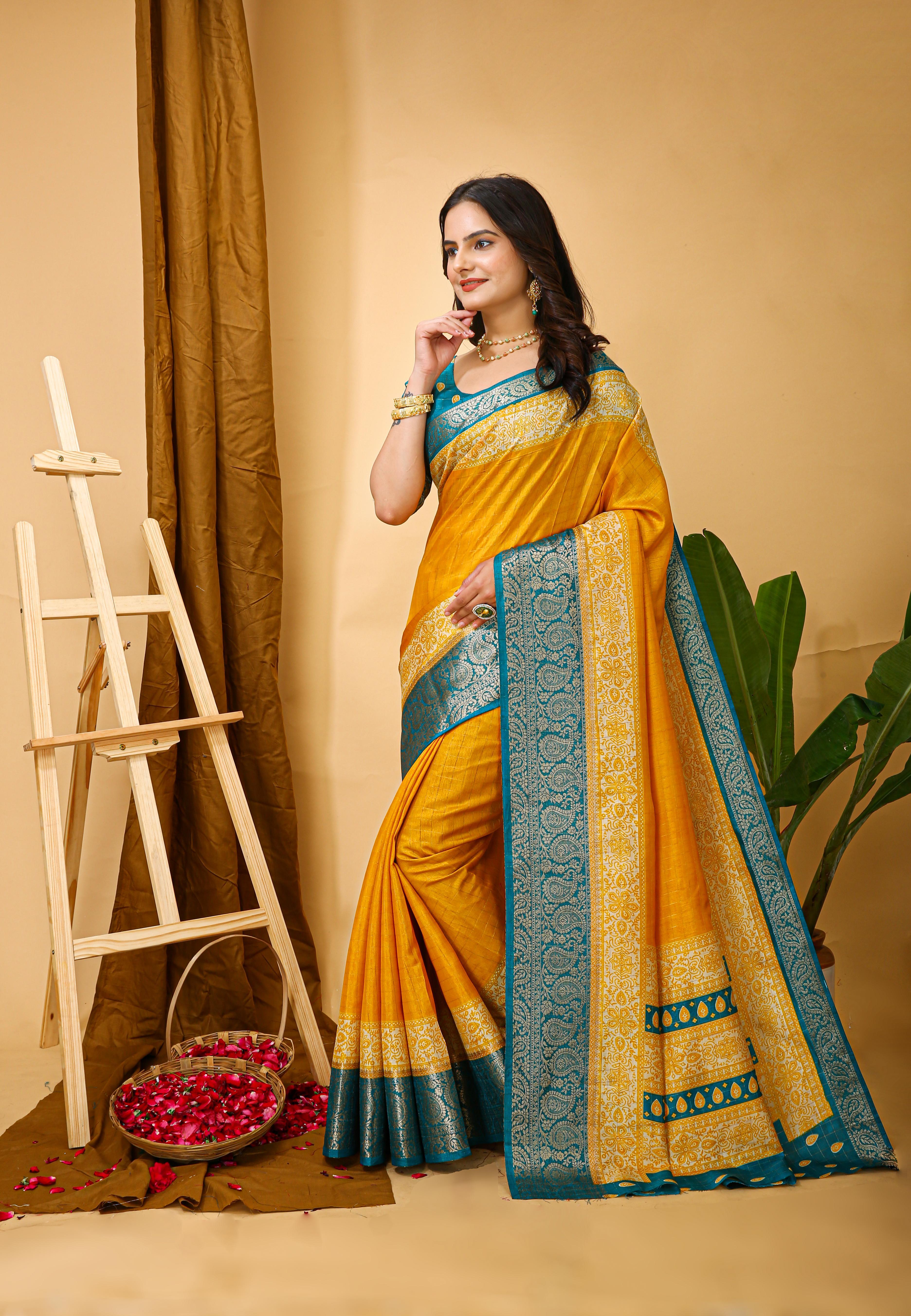 Dola Silk Saree Party Wear view 2