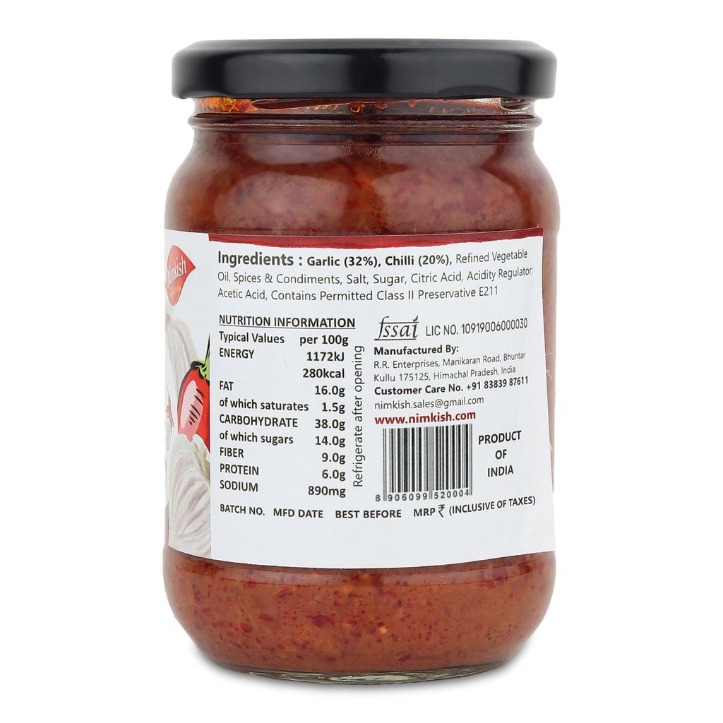 Nimkish Chilli Garlic Chutney | 270g | Himalayan Artisan Chutney | No Preservatives | Made in Kullu view 2