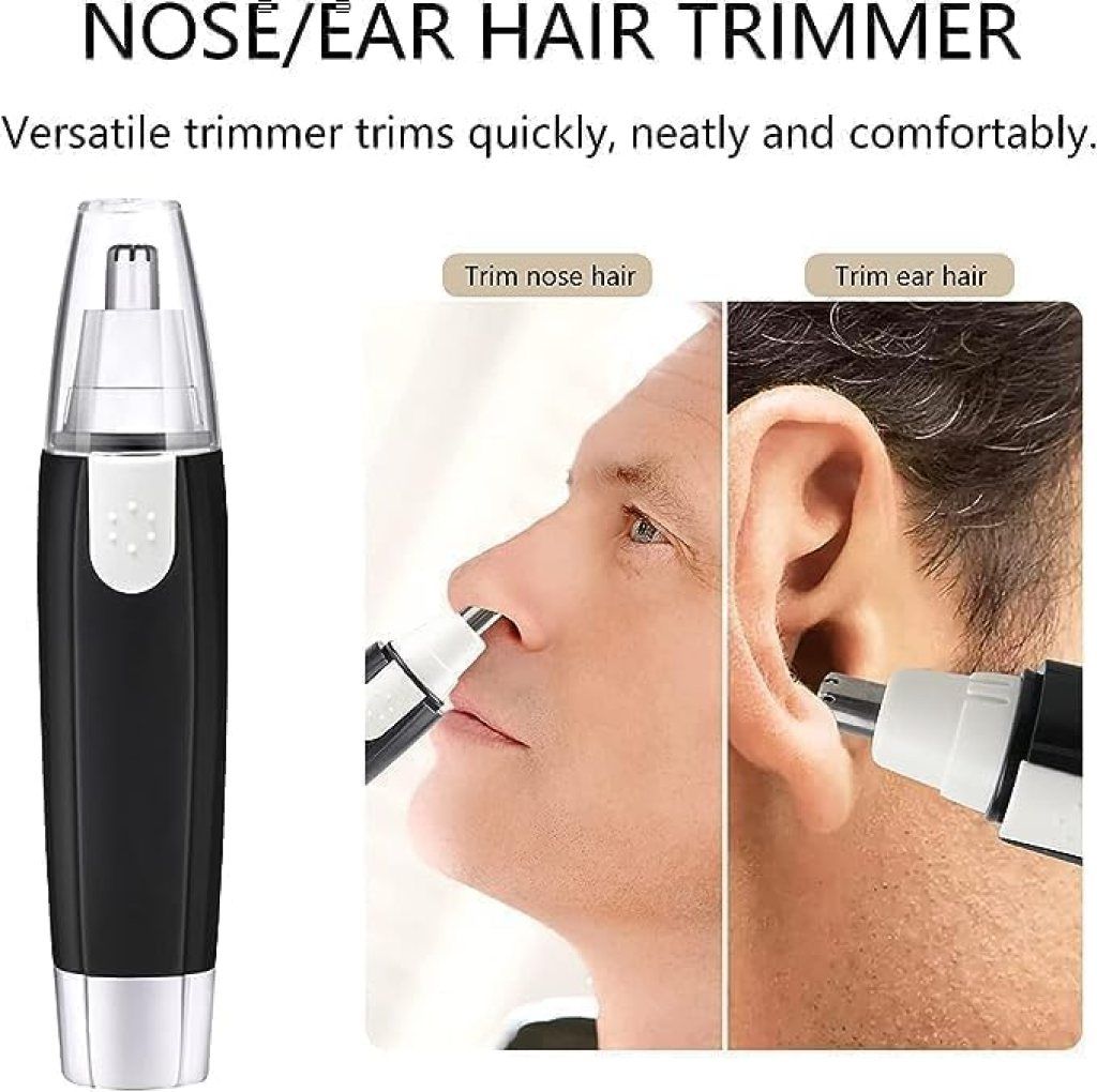 Latest Amazing Electric Nose & Ear Hair Trimmer for Men & Women | Stainless Steel Blades | Painless, Portable Grooming Device for Nose, Ear & Eyebrow Hair | Battery Operated Personal Grooming Tool view 2