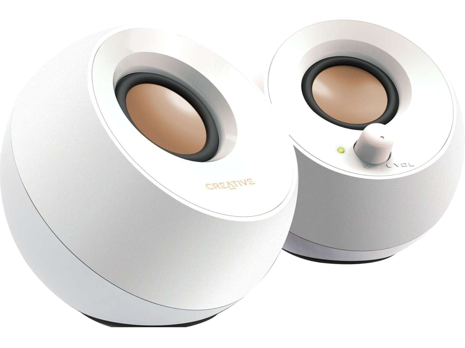 Creative Pebble 2.0 USB-Powered Desktop Speakers - White