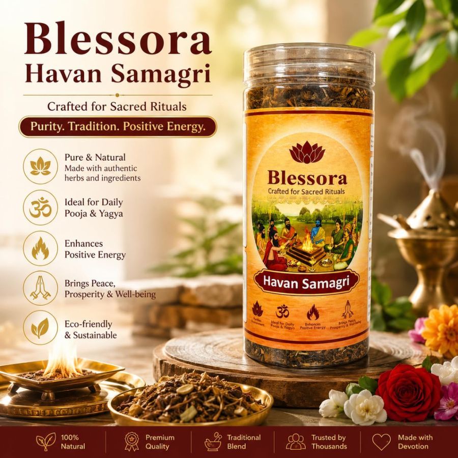 Hawan Samagri - Premium Herbal Puja & Havan Mix with Natural Herbs Guggal for Daily Rituals view 2