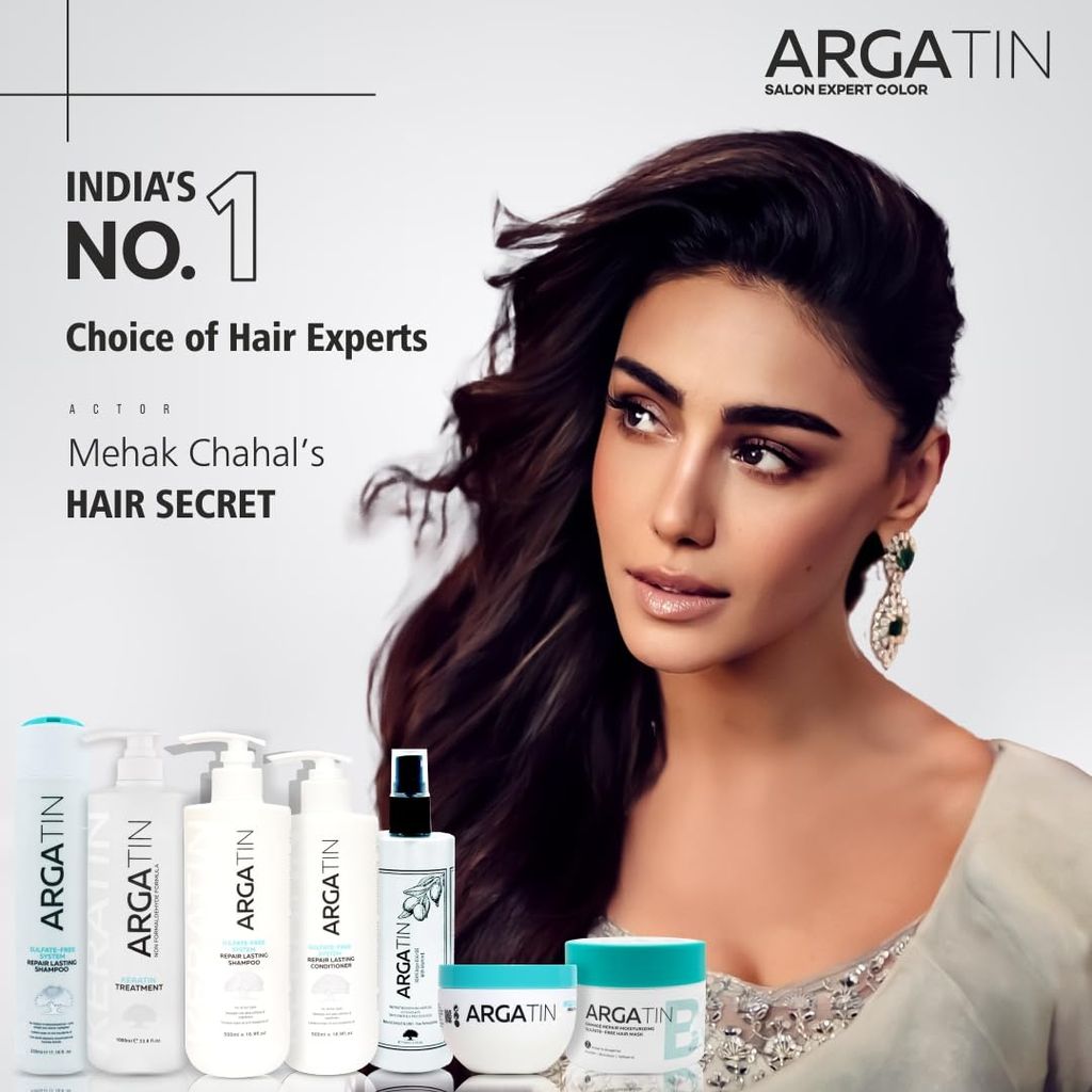 Argatin Keratin Repair Lasting Sulphate Free Shampoo For Dry And Damaged Hair | Daily Use (Shampoo 500Ml) view 2