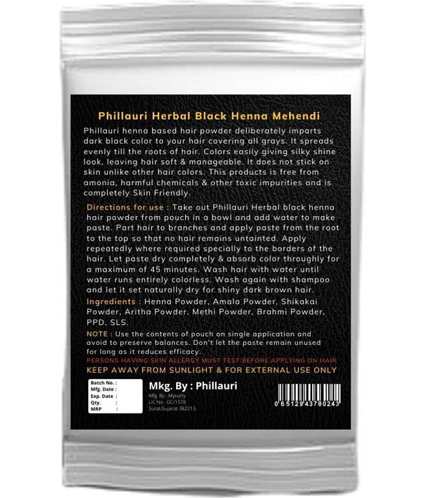 Phillauri Ammonia Free Permanent Hair Color 20 g Black view 2