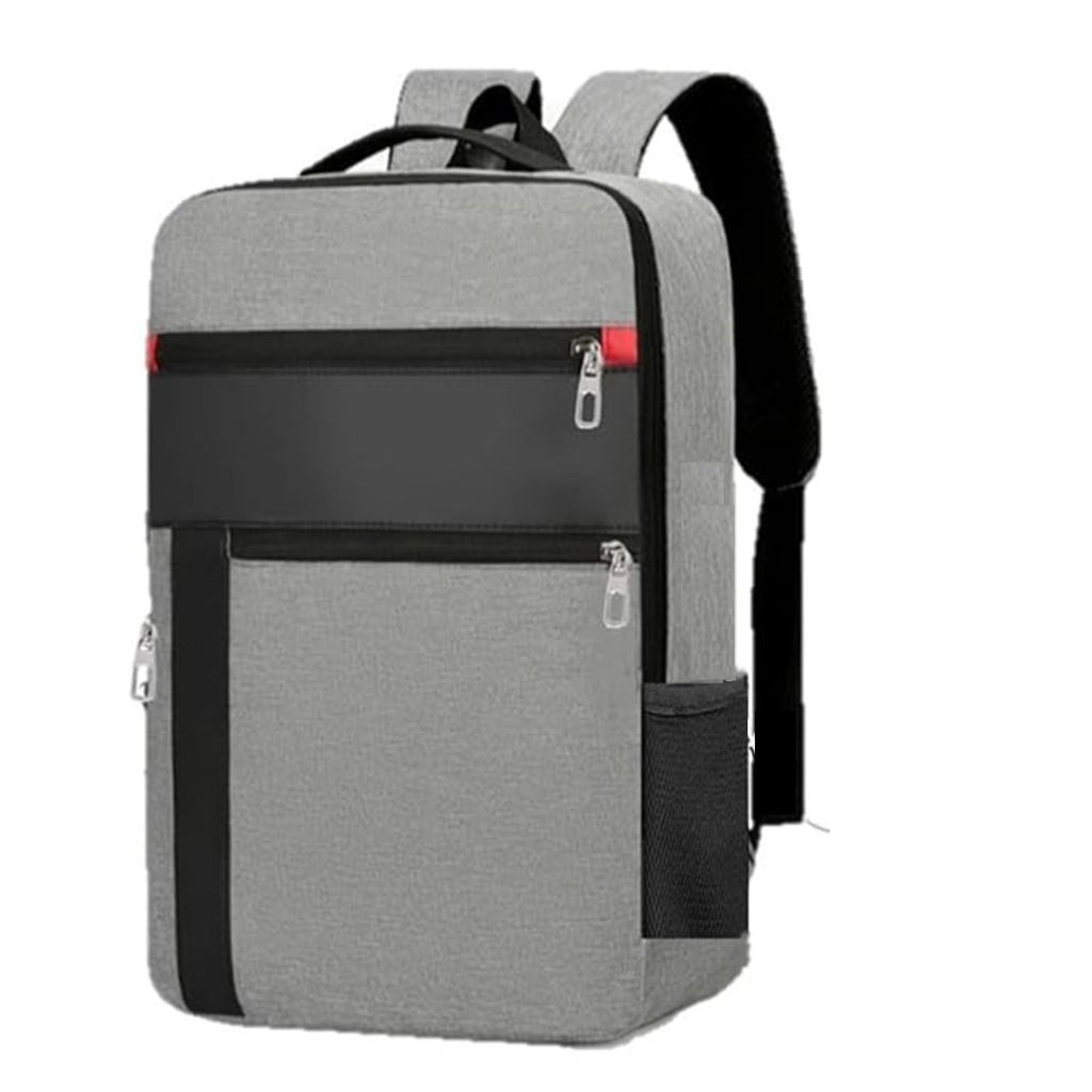 Premium 15.6-Inch Laptop Backpack for Men & Women | Sleek Faux Leather Front, 4 Spacious Compartments, External Water Bottle Pocket | Ergonomic Jalidar Breathable Mesh Back Panel for Airflow-(Black)