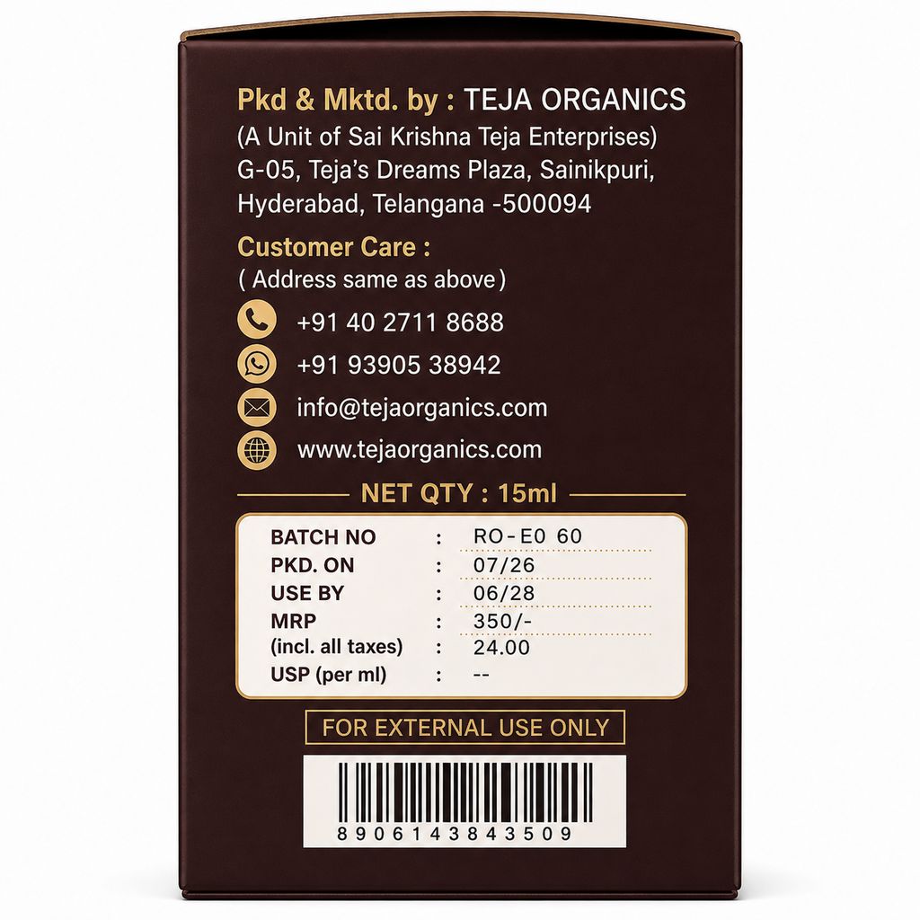 Rose Essential Oil 15ml | 100% Pure & Natural | Luxurious and highly valued | Soothing, hydrating, and rejuvenating | Skin Tonner | For Face, Diffuser & Cosmetic Products | No Additives view 2