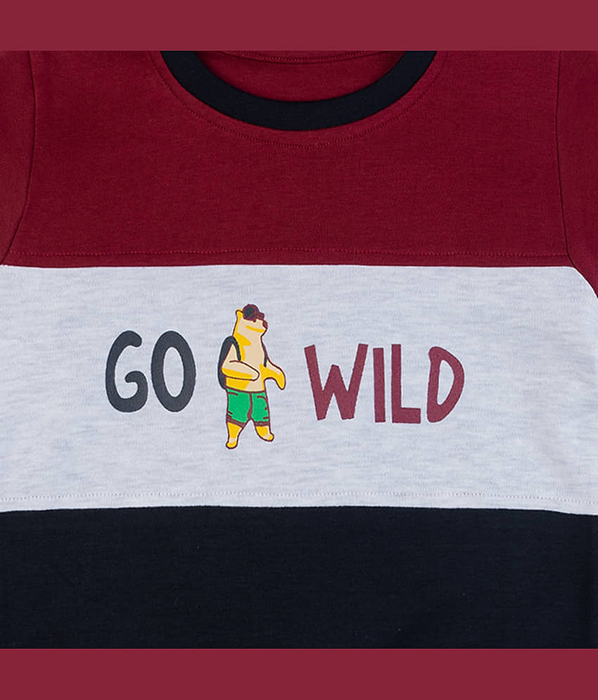 CUTOPIES Pack of 1 Boys Cotton Sweatshirt ( Maroon ) view 2