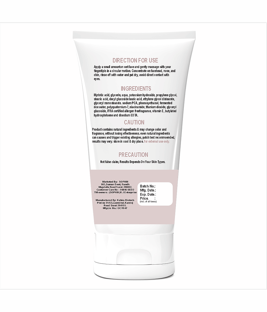 SOPHIN - Softening and Smoothening Face Wash For All Skin Type ( Pack of 1 ) view 2