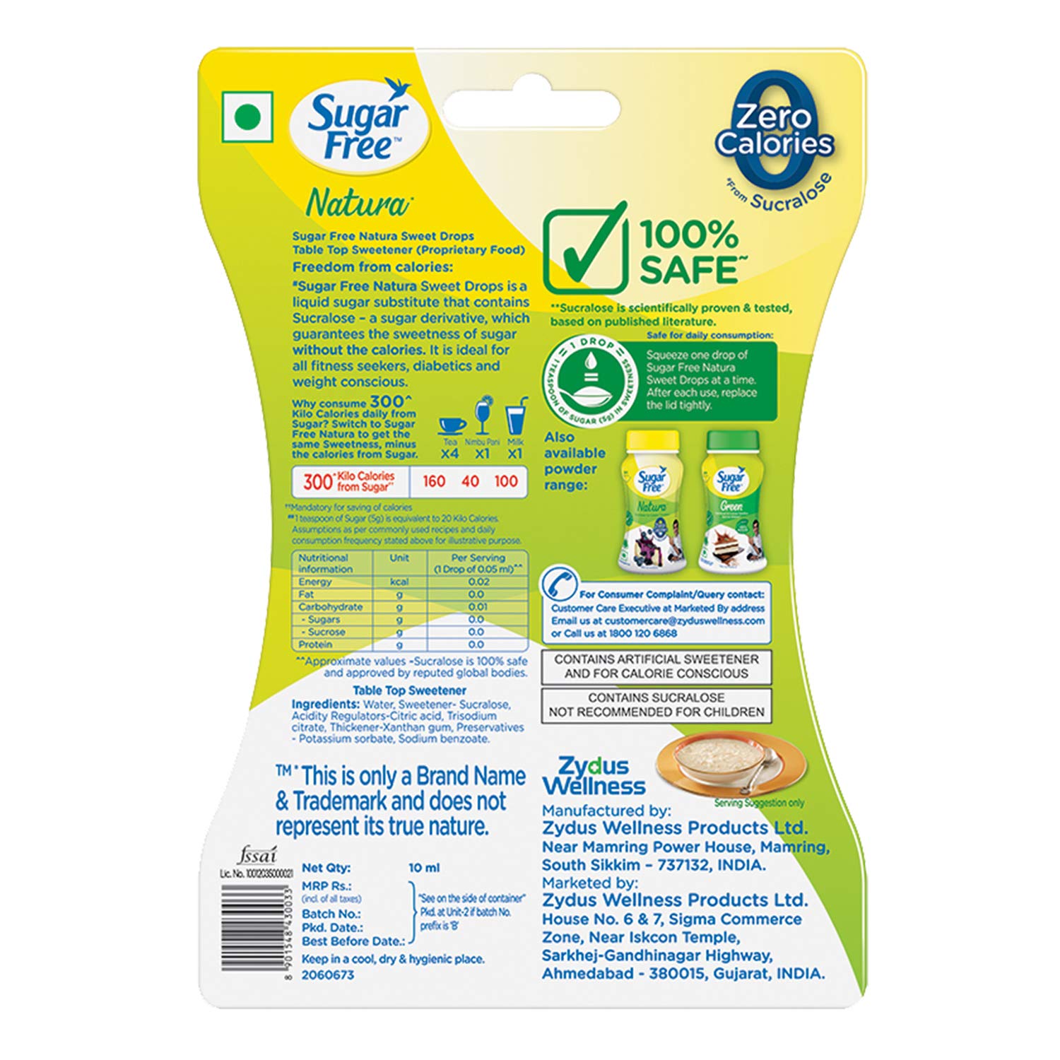 Sugar Free Natura Low Calorie Sweetener Drop (200 drops) view 2
