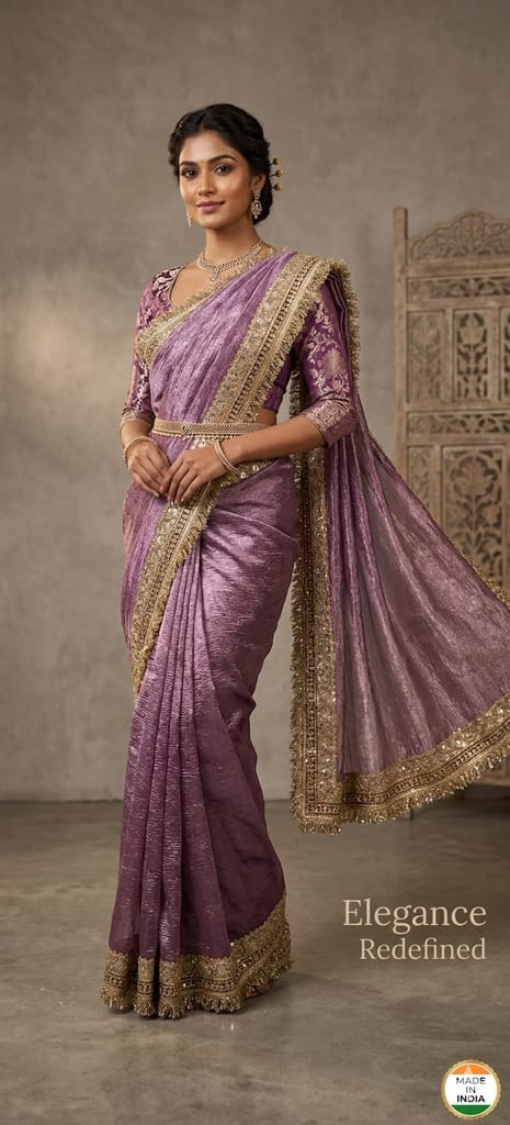 Crush tissue silk sarees view 2