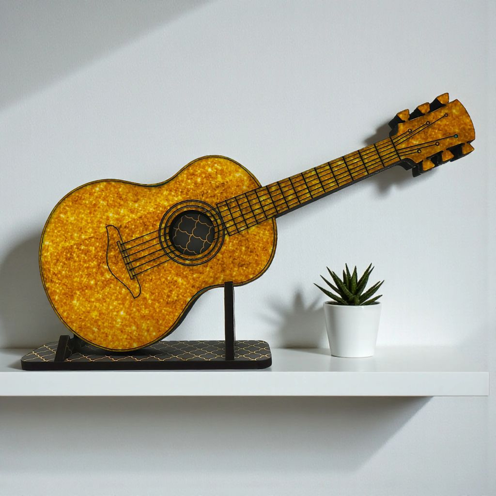 Decorative Show Piece for Home Decor – DIY Guitar and Drum Set Craft Kit for Music Lovers & Kids view 2