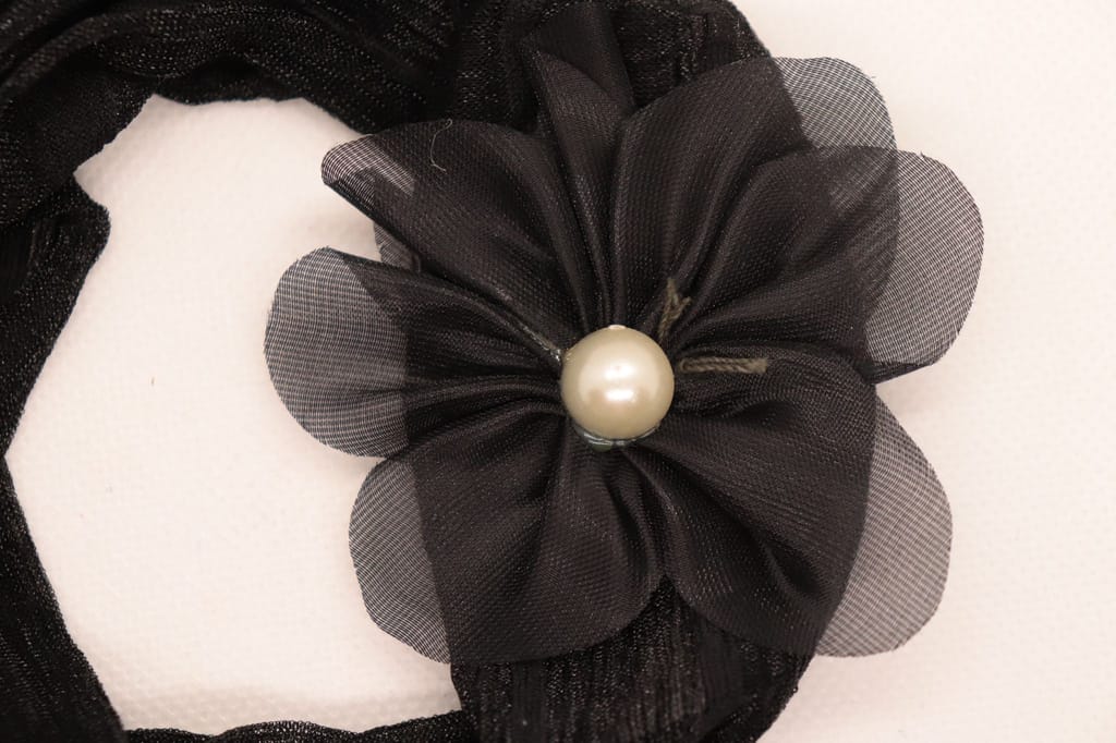 Black Pearl Flower Headband view 2