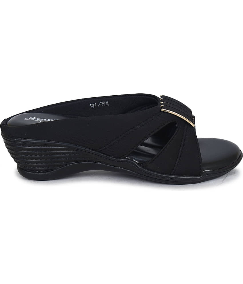 Ajanta Black Women's Slip On Heels view 2