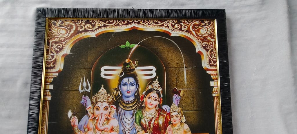 Lord Shiva Family Photo Frame view 2