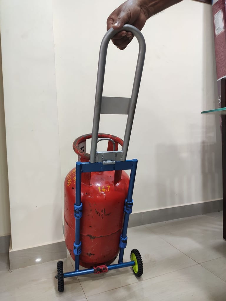 LPG CYLINDER GAS TROLLEY view 2