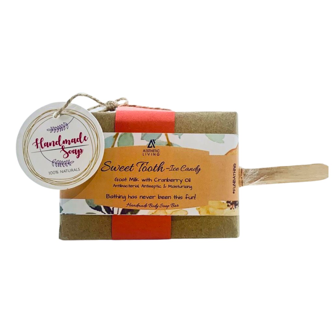 Sweet Tooth-Ice Candy - Goat Milk Handmade Soap with Cranberry oil- 110 g view 2
