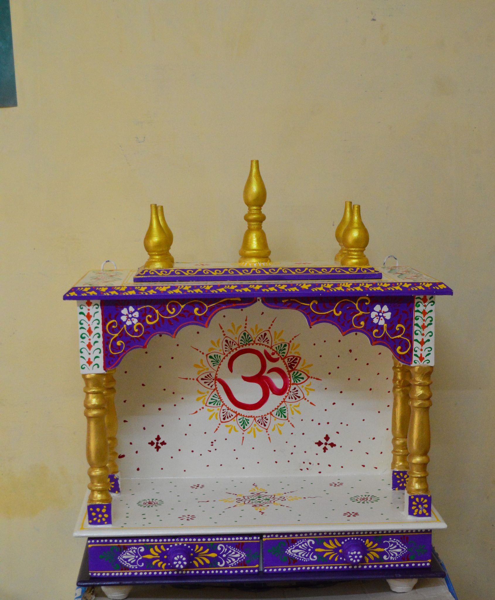 Wooden Temple Home Temple Pooja Mandir Pooja Mandap Temple for Home view 2