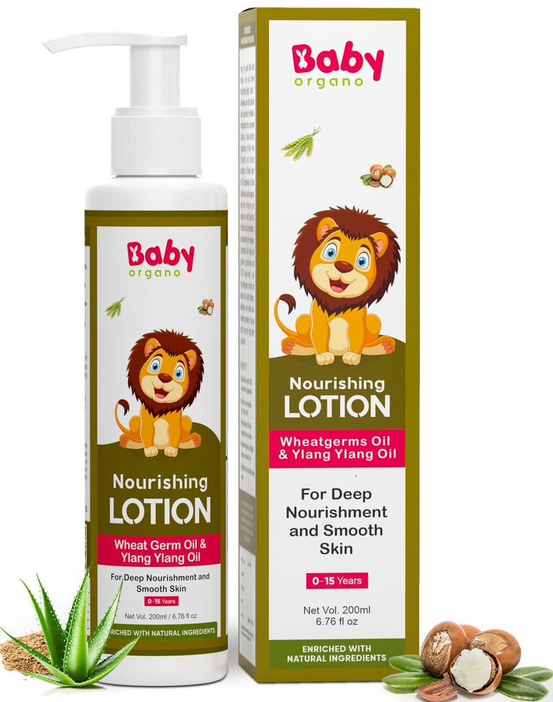 Babyorgano | Non Sticky Nourishing Baby Lotion for Deep Nourishment and Smooth Skin | Non-Sticky Formula |100% Ayurvedic