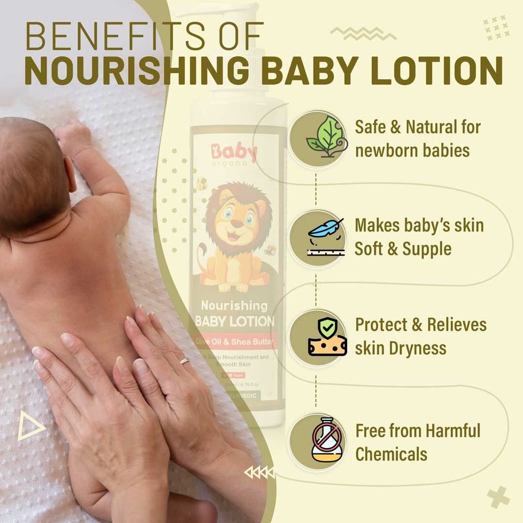 Babyorgano | Non Sticky Nourishing Baby Lotion for Deep Nourishment and Smooth Skin | Non-Sticky Formula |100% Ayurvedic view 2