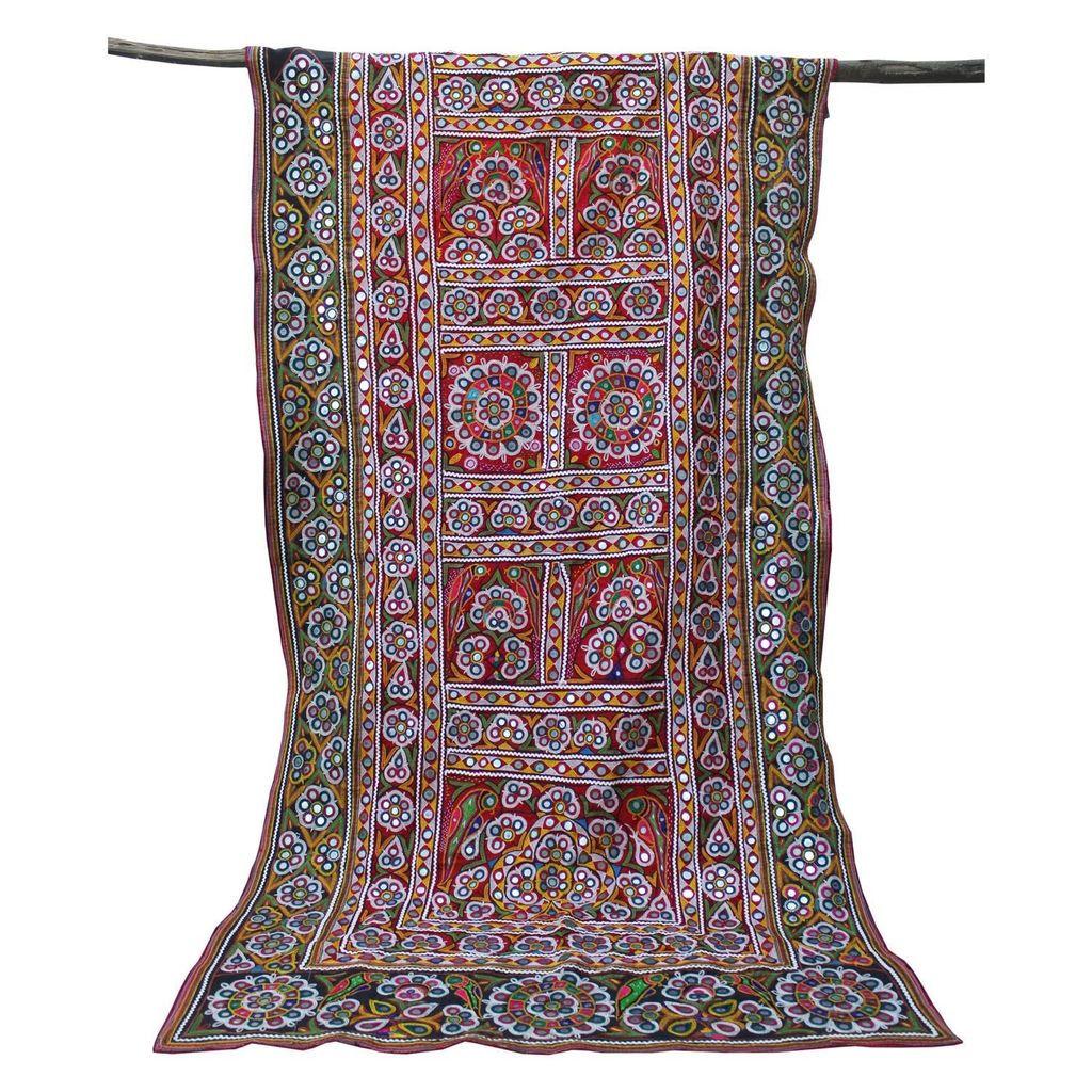 Garvi Gurjari (A Gujarat Govt Enterprise Multicolor Hand Embroidered Wall Hanging With Mirror Work(GGCEWH36) view 2
