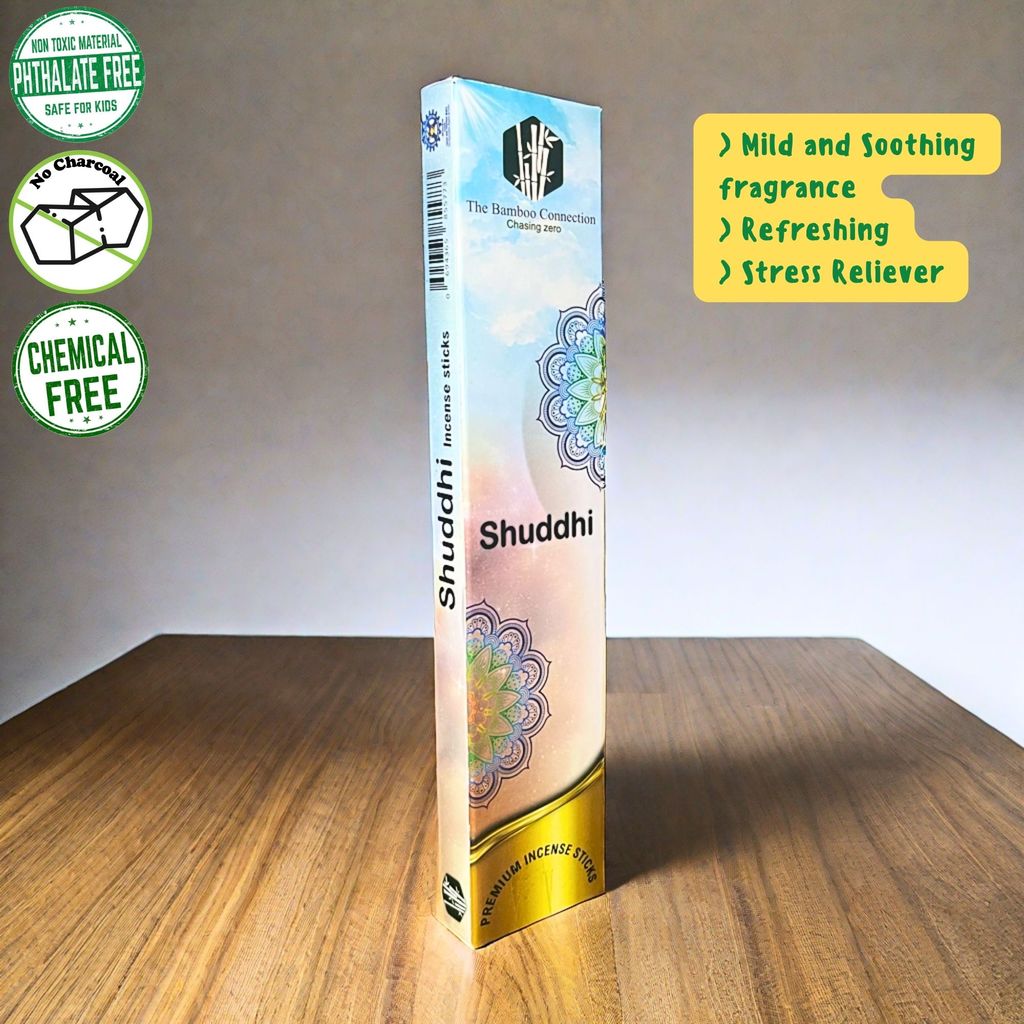 The Bamboo Connection | Shuddhi Incense Stick | Premium Sandal Fragrance | Phthalate free, Charcoal free, Chemical free | 100% Natural | Pack of 2