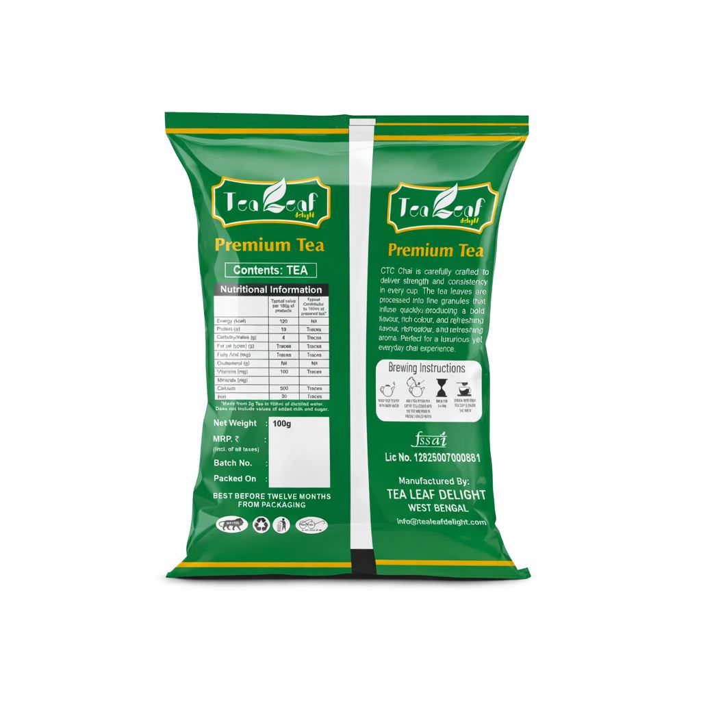 Tea Leaf Delight Family Saver Pack Premium CTC Tea (5 x 100g) view 2