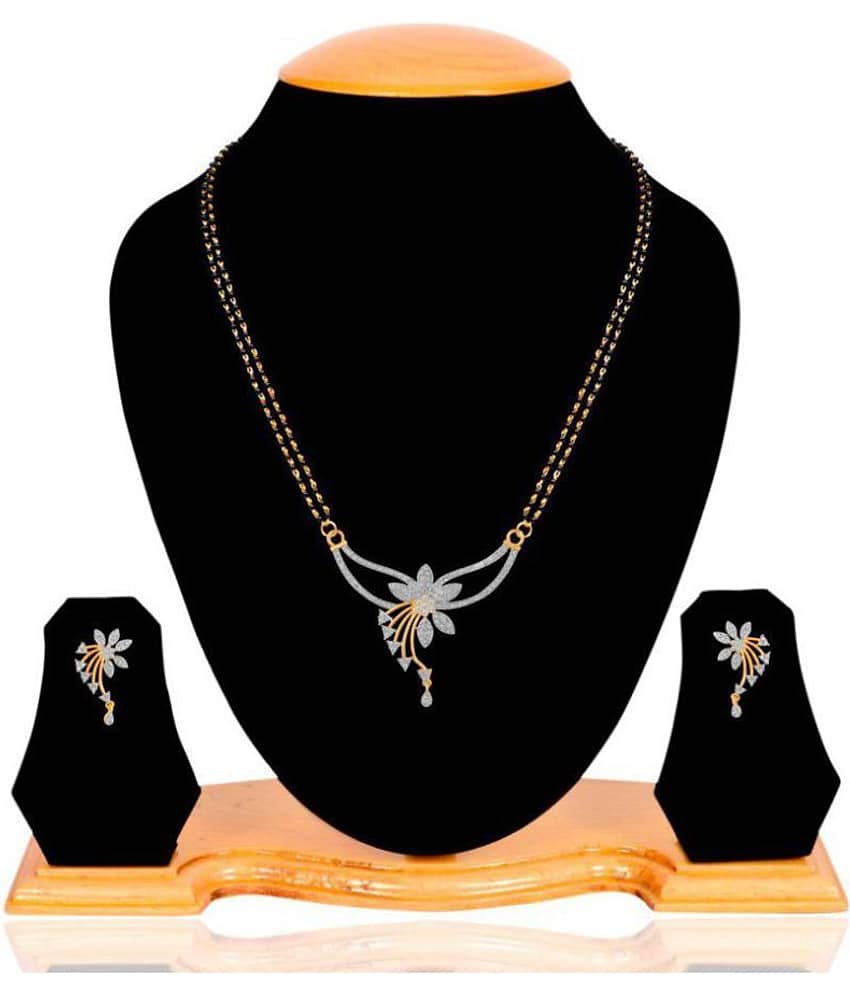 Navya Collection Gold Plated American Diamond Latest Design Mangalsutra Set Combo For Woman pack of 2 view 2