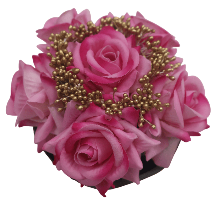 Pink Rose Flower Hair Accessory - Elegant Floral Hair Clip view 2