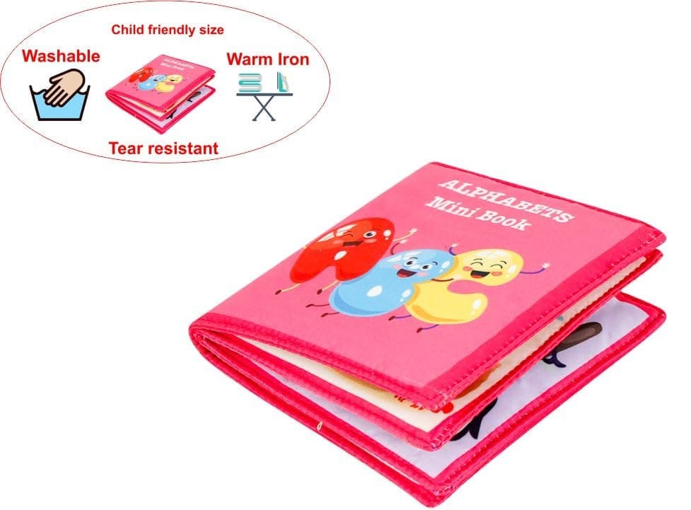 Skyculture� Alphabet ABC Mini Cloth Book - English Language, Soft Fabric Toy Book for Early Learning Easy to Carry Lightwieight and Foldable for Kids view 2