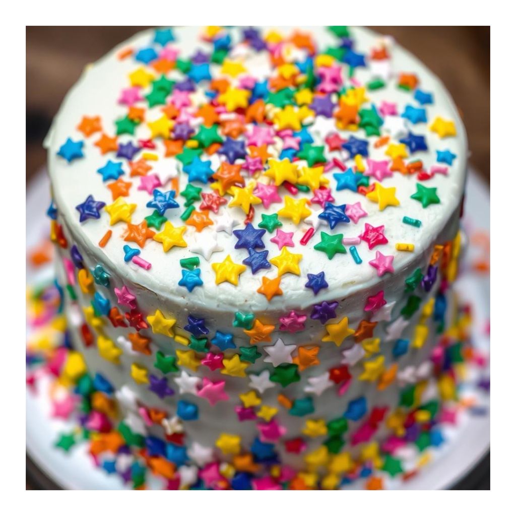 foodfrillz Edible Star Shaped Sugar Sprinkles for Cake Decoration | Star Candy for Cake Decor | Sprinkles for Cake Decorations & Toppings | Cakes, Cupcakes, Waffles, Cookies - 100g view 2