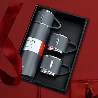 500ML Vacuum Flask Set Vacuum with 2 Cups SS 304 | Solo Gift Customized Water Bottle | Personalized Water Bottle | Gifts for Boyfriend/Girlfriend | Corporate Gifts (Assorted colors) view 2