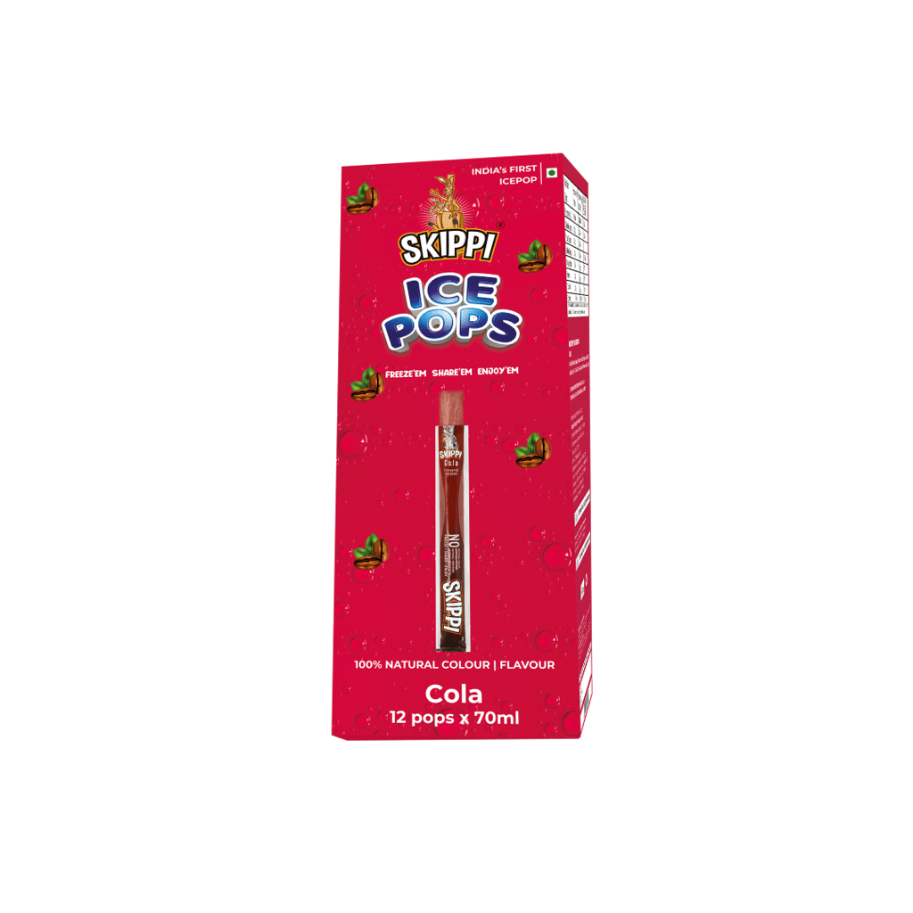 Cola Flavor Skippi Natural Ice Pop, Pack Of 12 Ice Pops