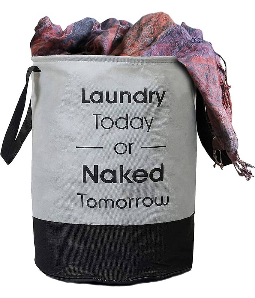 Laundry Bag Waterproof Non Woven Grey 45L Capacity view 2