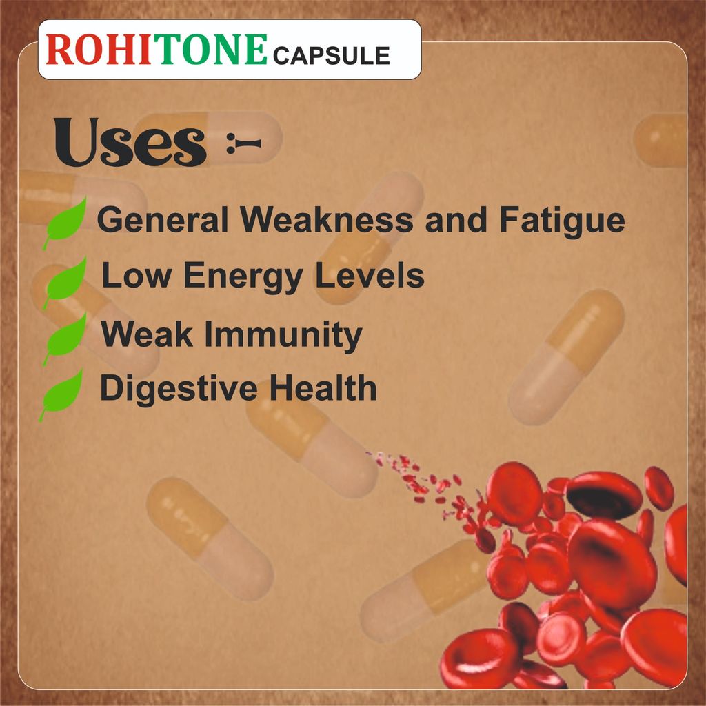 Ayurvidhan Rohitone Capsule for Iron Levels (30 Capsules) view 2