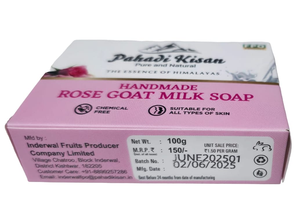 Rose Goat Milk Soap (100gm) view 2